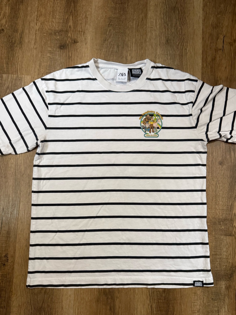 ZARA Steven Rhodes Striped Tee